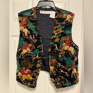 Vintage Horse and hound hunting vest